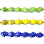 buy mix or individual colour 7x9mm Handmade Bi-Cone small Solid Opaque glass beads Sold by Kilo loose jewelry making indian beads