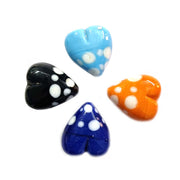 50/Pcs Large Size heart Polka dot beads