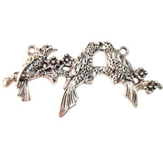 20/pcs Pkg. bird sitting on the branch Charms Pendants for jewelry making Size About  75x40 MM