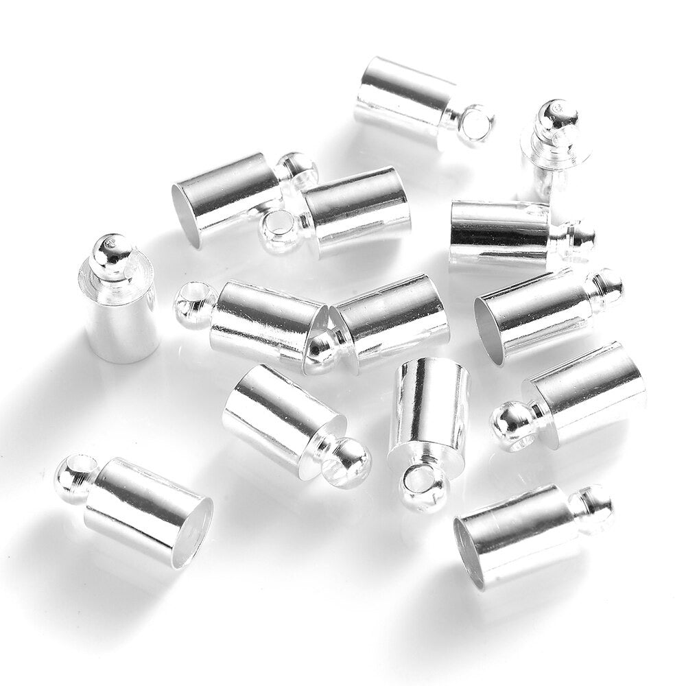 200 6mm, End Caps Clasps Fit Leather Cord, Cotton Threads