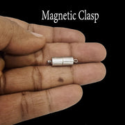 10 Pcs Pkg. MAGNETIC JEWELRY CLASP, SILVER PLATED CLASP, BULLET CLASP, JEWELRY FINDINGS