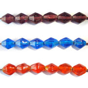 buy mix or individual colour, 7x9mm Handmade Bi-cone small transparent glass beads Sold by Kilo loose jewelry making indian beads