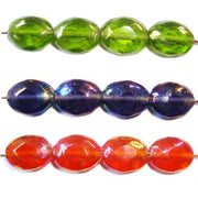 Tranparent AB Flat AB Pressed Glass Beads Handmade Various Color Choice