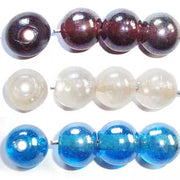16mm AB Transparent Round Large Hole glass beads