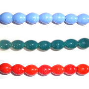 7x9mm Oval Solid Opaque glass beads Sold by Kilo loose jewelry making indian beads