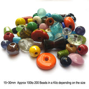 Large Size and Large hole Economy handmade made glass beads mix assortments by Kilogram
