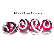 By Kilogram Bumpy and Raised swirl decorative Lampwork glass beads