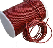 100 Meters More Shade of Red Genuine Round Leather Cords Available in 0.5mm,1mm,2mm,3mm,4mm, Wholesale online india for jewelry making Great for beading, necklaces, Our Round Leather Cord is genuine and finest quality