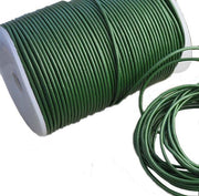 100 Meters More Shade of Green Shade Genuine Round Leather Cords Available in 0.5mm,1mm,2mm,3mm,4mm, Wholesale online india for jewelry making Great for beading, necklaces, Our Round Leather Cord is genuine and finest quality