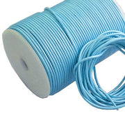 100 Meters More Shade in Metallic Aqua Shade Genuine Round Leather Cords Available in 0.5mm,1mm,2mm,3mm,4mm, Wholesale online india for jewelry making Great for beading, necklaces, Our Round Leather Cord is genuine and finest quality