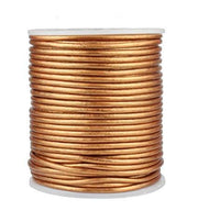 100 Meters More Shade in Metallic Gold Shade Genuine Round Leather Cords Available in 0.5mm,1mm,2mm,3mm,4mm, Wholesale online india for jewelry making Great for beading, necklaces, Our Round Leather Cord is genuine and finest quality