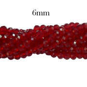 10 Strands line Pkg. Crystal Faceted Rondelle Beads 6mm,Glass Beads For Jewelry Making one strands has about 95~99 Beads