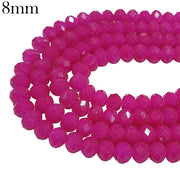 10 Strands line Crystal Faceted Rondelle Beads 8mm,Glass Beads For Jewelry Making one strands has about 70~72 Beads