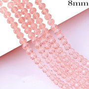 10 Strands line Crystal Faceted Rondelle Beads 8mm,Glass Beads For Jewelry Making one strands has about 70~72 Beads