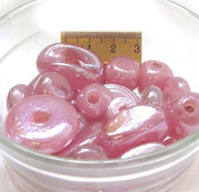 1 Kilogram Large Size and Large Hole Solid Opaque AB Luster plain mix handmade glass beads