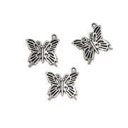 100Pcs/Pkg Butterfly Charms Pendants Antiqued tone in Size approximately 20x17 MM