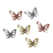 100Pcs/Pkg Butterfly Charms Pendants Antiqued tone in Size approximately 16x13 MM