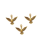 100/pcs Pkg. Bird Charms Pendants for jewelry making Size About  19x16 MM