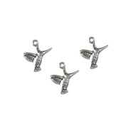 100/pcs Pkg. Hummingbird Charms Pendants for jewelry making Size About  18x16 MM