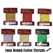 1mm Combo Cotton threads for Jewellery Making Each 10 Meters (Total 60 Meters)
