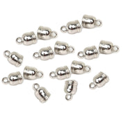 200 Pcs/Pkg. 4mm End Caps Clasps Fit Leather Cord, Cotton Threads Necklace Bracelet Connectors For Jewelry Making