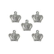 100/Pcs Pkg. Crown Charms Pendants for Jewelry Making in size about 16mm