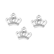100/Pcs Pkg. Crown Charms Pendants for Jewelry Making in size about 18x21mm