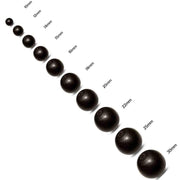 300 Beads, Real Ebony Black Wood Beads for Jewelry and Rosary Making DIY Black Wood