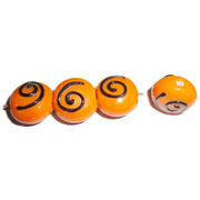Orange Disc 14mm 100/Pcs Pkg. Artistic handmade lampwork beads
