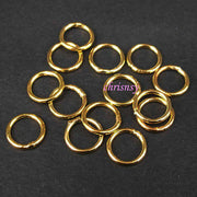 10mm Split Ring (close mouth) jewelry findings, Gold plated Priced Per 50/Gram Pkg., Approx pcs in a Kilo 4000 Pcs
