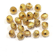 100/Pcs Pack Light weight hollow brass metal beads