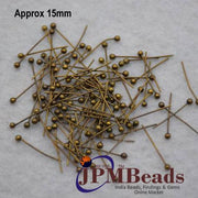 500/Gram Pkg. Head Pins Essential Jewelry earring making Findings Raw Materials 15mm 22 Gauge Wire Bronze