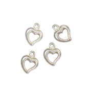 100/Pcs Pkg. Heart Charms for Jewellery Making Size About 15x19 Millimetres