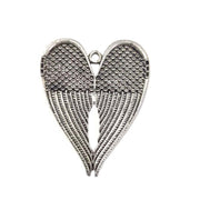 10/Pcs Pkg. Heart Charms for Jewellery Making Size About 50x43 Millimetres