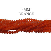 10 Strands/ Lines, 4mm Round Imitation Jade Glass Beads Strands, Hole: 1.1~1.3mm, about 400pcs/strand, 31.4inches No return or exchange due to spray painted baked beads