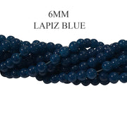 10 Strands/Lines 6mm Round Imitation Jade Glass Beads Strands, Hole: 1.3~1.6mm, about 266pcs beads/ 10 Strands pack, 31.4inches, No return or exchange due to spray painted beads