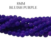 10 Strands/Lines 8mm Imitation Jade Glass Round Bead Strands, Hole: 1.5mm; about 210 pcs/ in 2strands, 31.8inches No return or exchange due to spray painted beads