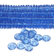 10  Strands (each 16" line) Plain Crstal Glass 5x9mm Crystal Glass beads