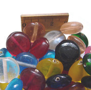 15mm Mix Color Plain glass beads for jewelry making Approx 500 Pcs in a kilogram Disc Shape
