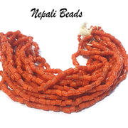 10 Bunch/Hank 3x5mm irregular color red coral handmade neplai beads 1 buch has 10 line of 15 inches