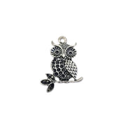 100/Pcs Pkg. Owl Pendants Charms for Jewellery making Size About 30x15 Millimetre