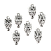 100/Pcs Pkg. Owl Pendants Charms for Jewellery making Size About 18x10 Millimetre