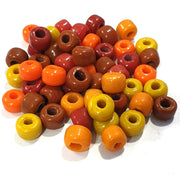 1 Kilogram/Pkg. Mix Color 8~9mm Pony Glass beads handmade Hole about 3.5mm~4mm (Big Hole) Approx 1400 Beads in a Kilo