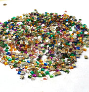 Crystal finish Rhinestones Mix Color Square Shape 3mm Size 1440 Pieces Pack