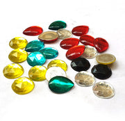 Crystal finish Rhinestones Mix Color Assorted Shape 15mm-13x18mm Size 144 Pieces Pack