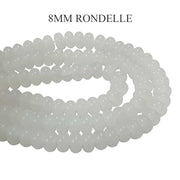 10 Strands/Lines 8mm Rondelle Imitation Jade Glass Beads Strands, Hole: 1.3~1.6mm, about 230-260 pcs beads/ 10 Strands pack, 31.4inches, No return or exchange due to spray painted beads