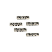 100/Pcs Pkg. Spacer Bar Multi Hole jewelry making, best quality of Findings raw materials, oxidized tone in Size about  in Size about 7x17 Milimeter