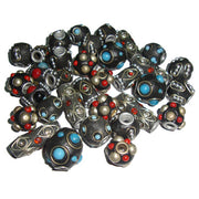 100 Pcs pack, Nix assortments Black Kashmiri Beads for jewelry making