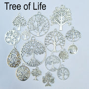 100 Pcs large and small Tree of Life Charms and Pendants Random Mix