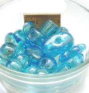 1 Kilograms Large Hole and Large Size,   basic plain AB Transparent mix shapes glass beads for jewelry making